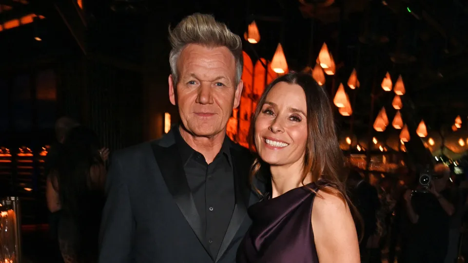 LONDON, ENGLAND - FEBRUARY 27: Gordon Ramsay and Tana Ramsay attend the opening of Gordon Ramsay Restaurants' Lucky Cat at 22 Bishopsgate, Europe's Tallest Restaurant, on February 27, 2025 in London, England. (Photo by Dave Benett/Getty Images for Gordon 