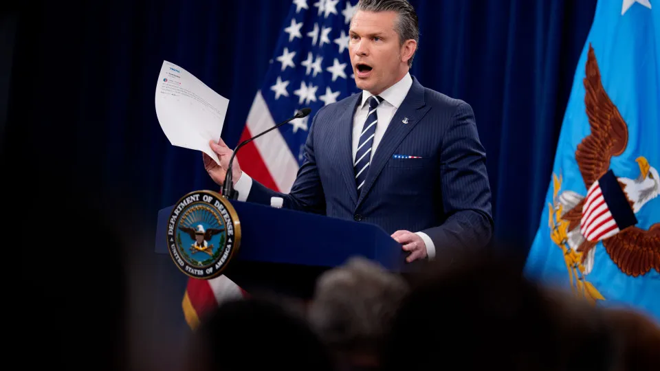  secretário de Estado da Defesa dos Estados Unidos, Pete Hegseth