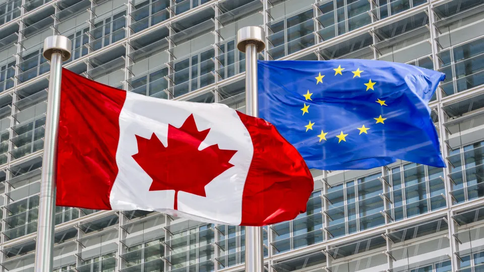 Canadá, União Europeia (UE), Bandeira,