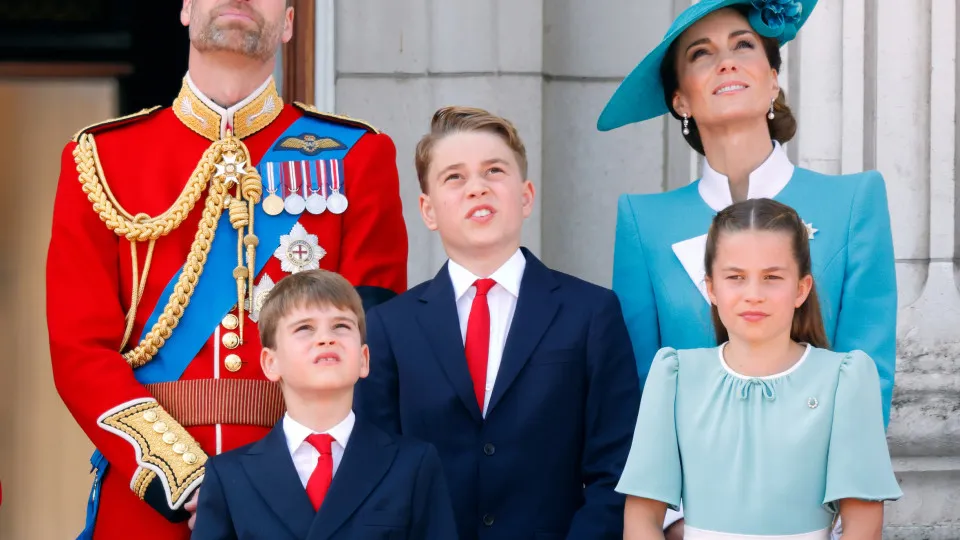 Príncipe William; Princesa Kate; Príncipe George; Príncipe Louis 