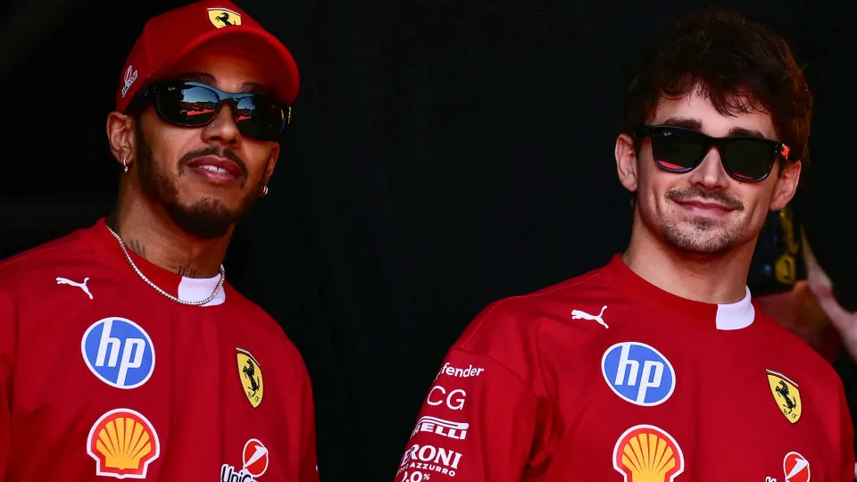 Leclerc e Hamilton em Imola.