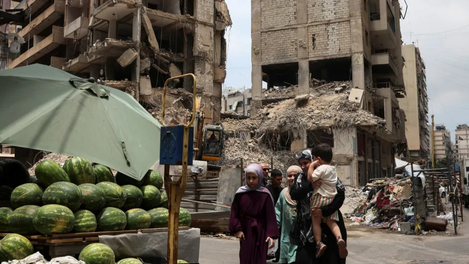 Edifícios destruídos em Israel