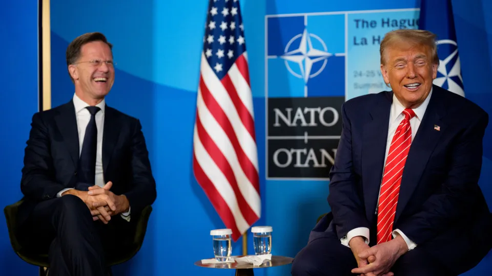 presidente dos Estados Unidos, Donald Trump, secretário-geral da NATO, Mark Rutte