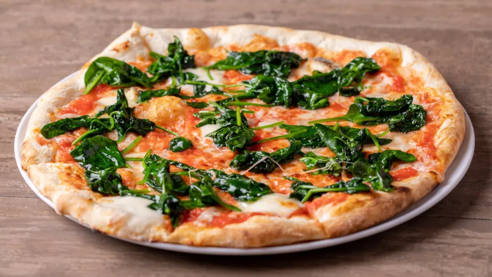 pizza de espinafres