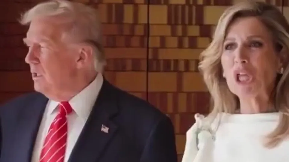 Trump gozado por rainha 