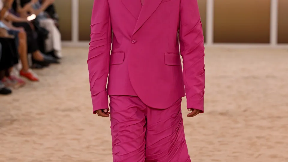 PARIS, FRANCE - JUNE 25: (EDITORIAL USE ONLY - For Non-Editorial use please seek approval from Fashion House) Daniel Julez Smith Jr. walks the runway during the 3.Paradis Menswear Spring/Summer 2026 show as part of Paris Fashion Week on June 25, 2025 in P