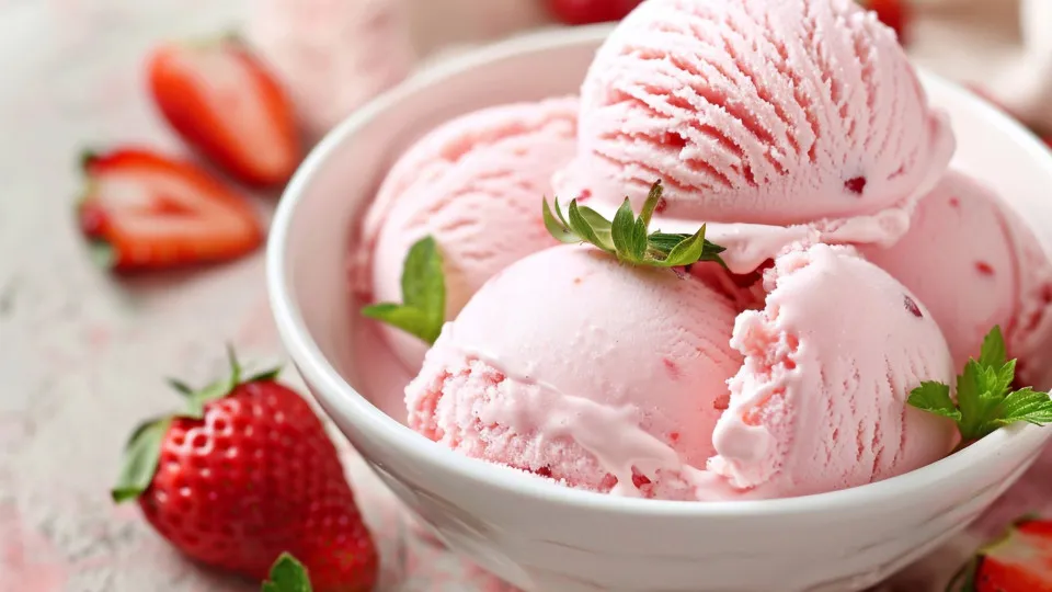 Gelado de morango