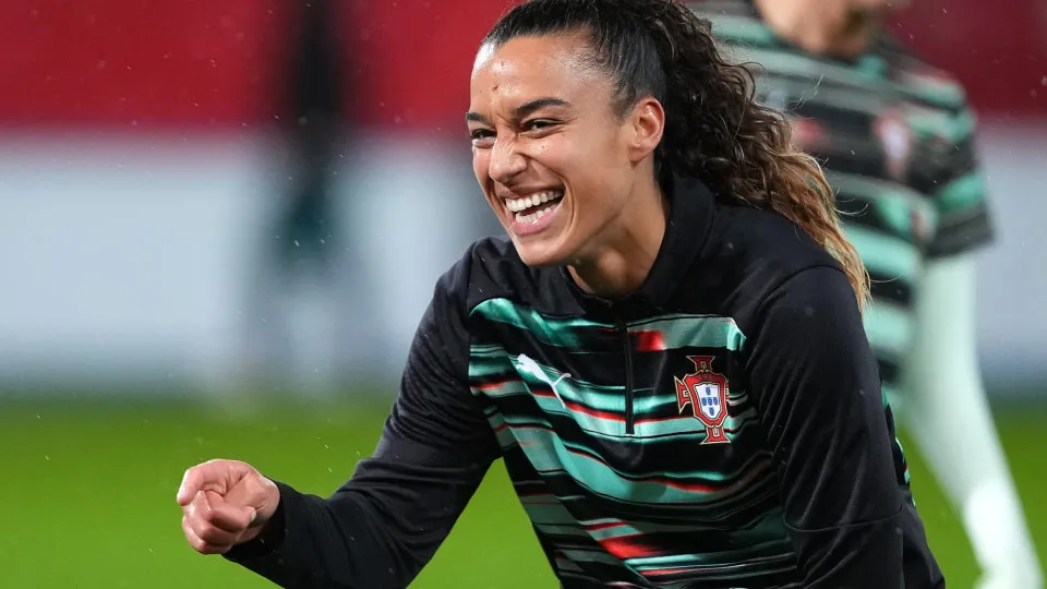LEUVEN, BELGIUM - FEBRUARY 26: Andreia Norton #8 of Portugal in action during warmups ahead of the UEFA Women's Nations League 2024/25 Grp A3 MD2 match between Belgium and Portugal at Stadium Den Dreef on February 26, 2025 in Leuven, Belgium. (Photo by Al