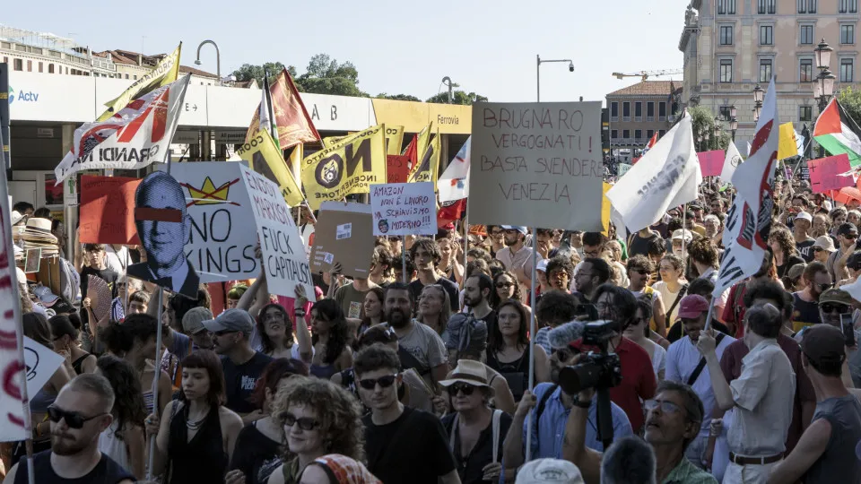 veneza, bezos, protesto