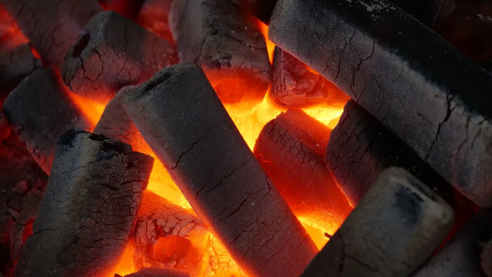 carvão, brasa, fogo