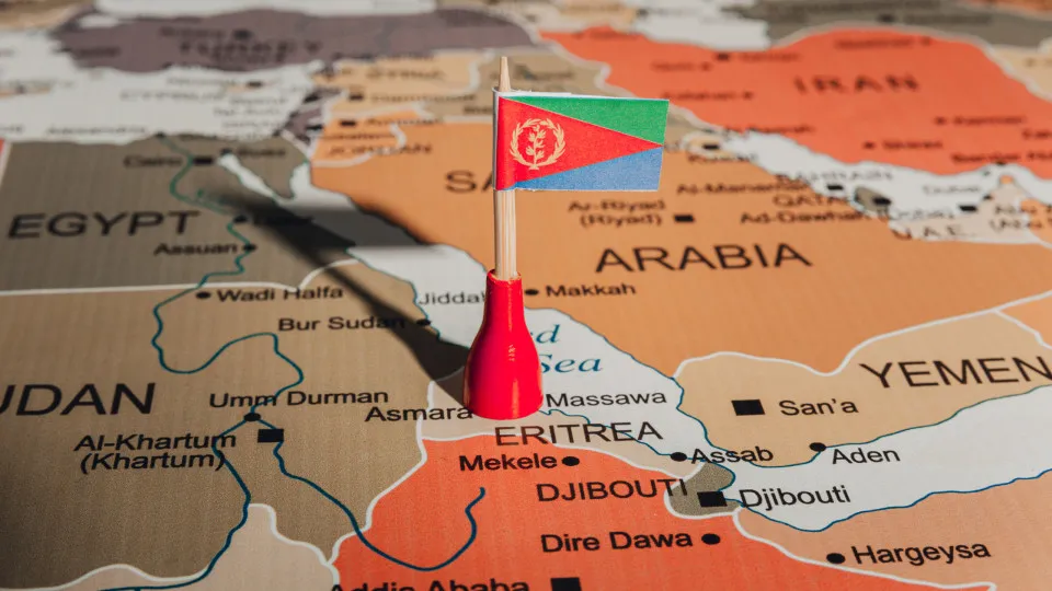 Eritreia, mapa, bandeira
