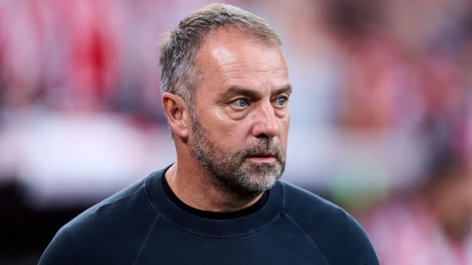 BILBAO, SPAIN - MAY 25: Hansi Flick, Head Coach of FC Barcelona, looks on prior to the LaLiga match between Athletic Club and FC Barcelona at Estadio de San Mames on May 25, 2025 in Bilbao, Spain. (Photo by Juan Manuel Serrano Arce/Getty Images)