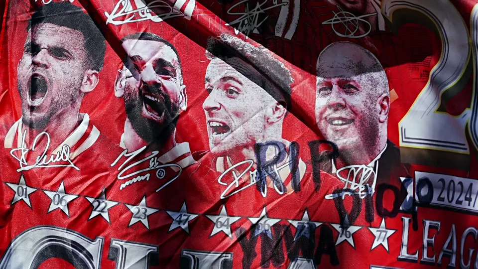Tributes at Anfield Stadium, home of Liverpool, in memory of Diogo Jota who has died at the age of 28. Picture date: Thursday July 3, 2025. (Photo by Peter Byrne/PA Images via Getty Images)