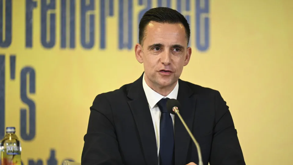 ISTANBUL, TURKIYE - JUNE 3: Sport director of Fenerbahce football team, Mario Branco speaks during the press conference at the Ulker Stadium in Istanbul, Turkiye on June 3, 2024. Fenerbahce President Ali Koc and Jose Mourinho, who has been appointed as Fe