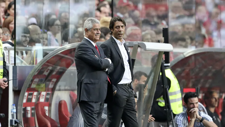 LISBON, PORTUGAL - 2019/07/10: Luis Filipe Vieira (L), President of SL Benfica and Rui Costa (R), Sports Director of SL Benfica during the Pre-Season football match 2019/2020 between SL Benfica vs Royal Sporting Club Anderlecht.
(Final score: SL Benfica 
