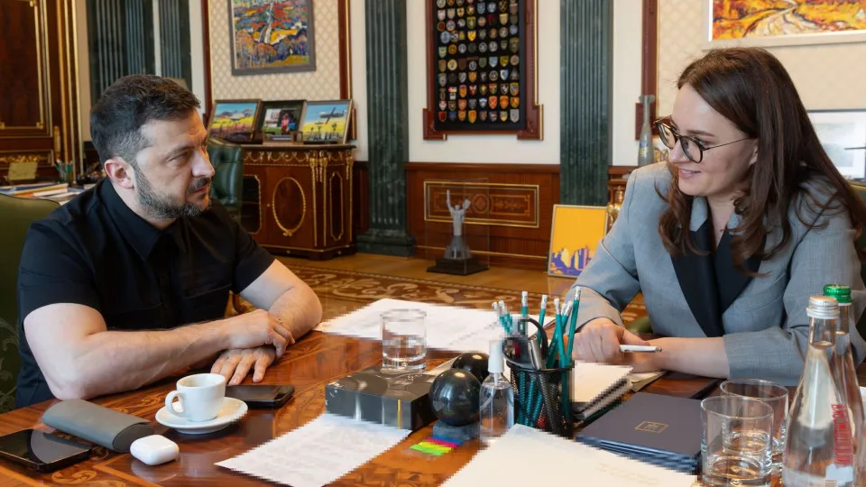Zelensky com Svyrydenko