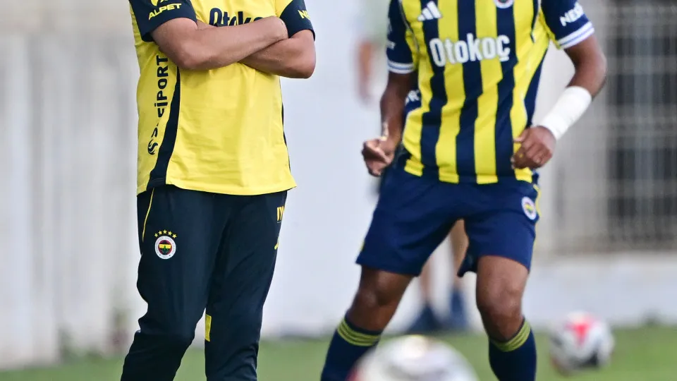 PORTIMAO, PORTUGAL - JULY 17: Fenerbahce head coach Jose Mourinho closely follows the action during a pre-season friendly match between Fenerbahce and Portimonense held as part of the Fenerbahce's training camp in Portimao, Portugal on July 17, 2025. (Pho