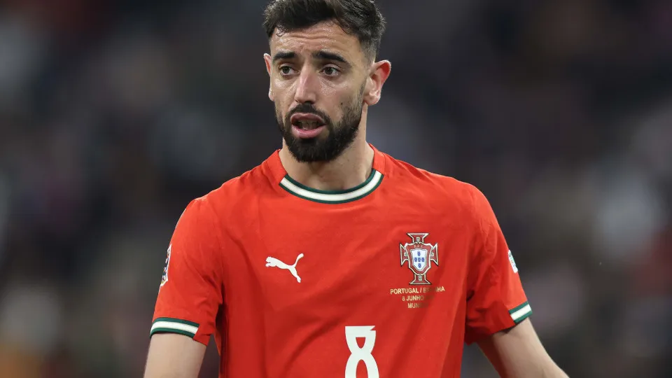 MUNICH, GERMANY - JUNE 8: Bruno Fernandes of Portugal during the UEFA Nations League 2025 final match between Portugal and Spain at Munich Football Arena on June 8, 2025 in Munich, Germany. (Photo by Crystal Pix/MB Media/Getty Images)