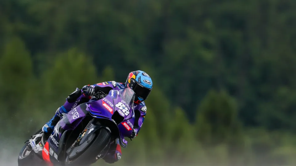 BRNO, CZECH REPUBLIC - JULY 18: Miguel Oliveira of Portugal riding the Prima Pramac Yamaha (88) during Free Practice prior to the MotoGP of Czechia at Brno Circuit on July 18, 2025 in Brno, Czech Republic. (Photo by Qian Jun/MB Media/Getty Images)