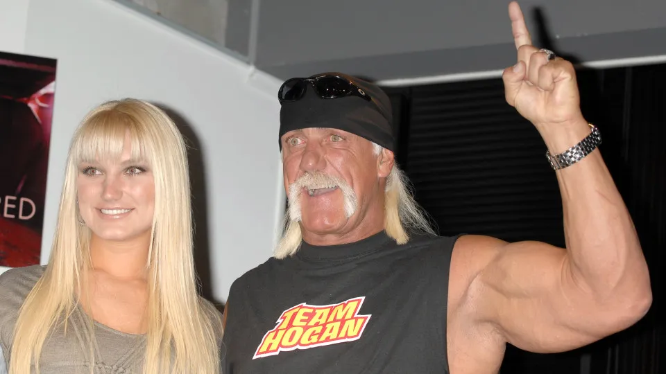 Brooke Hogan and Hulk Hogan during Brooke Hogan Holds a Press Conference to Promote her Debut Album "UNDISCOVERED" in Japan at Pony Canyon in Tokyo, Japan. (Photo by Jun Sato/WireImage)