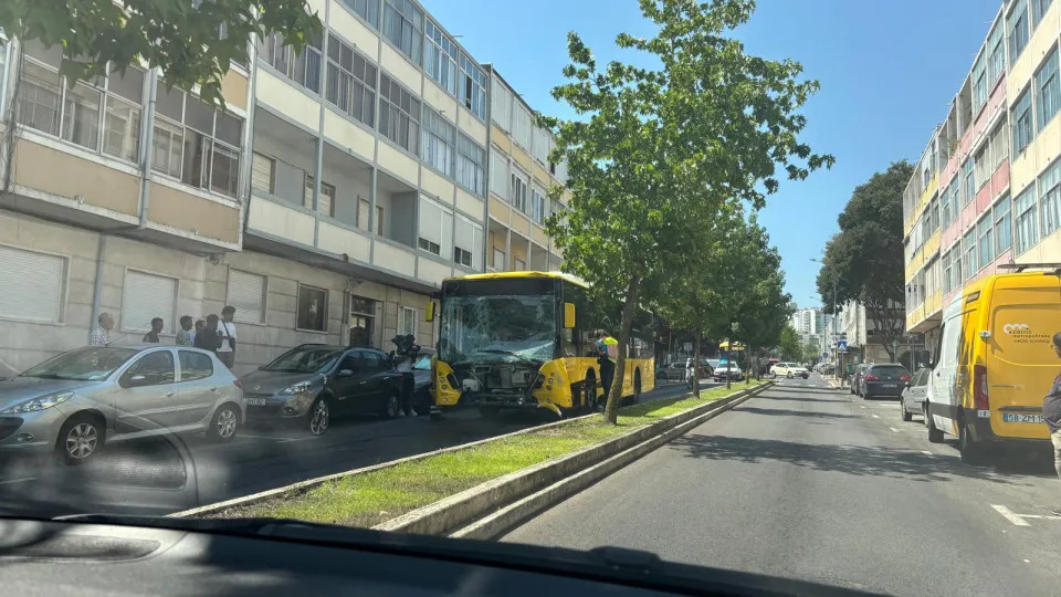 autocarro damaia acidente