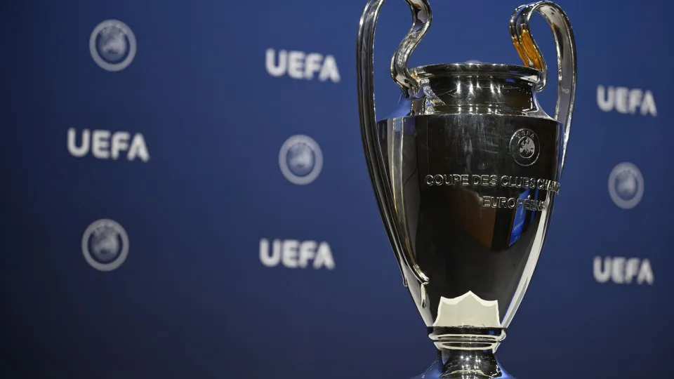 NYON, SWITZERLAND - JULY 21: A view of the UEFA Champions League trophy during the UEFA Champions League 2025/26 Third Qualifying Round Draw at the UEFA Headquarters, the House of the European Football, on July 21, 2025, in Nyon, Switzerland. (Photo by Kr