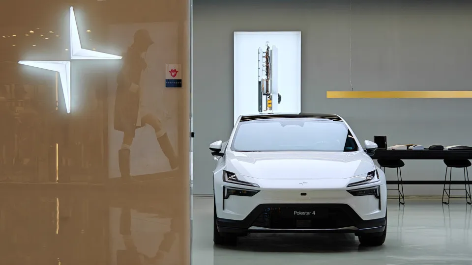 Carro da Polestar em Xangai, China.