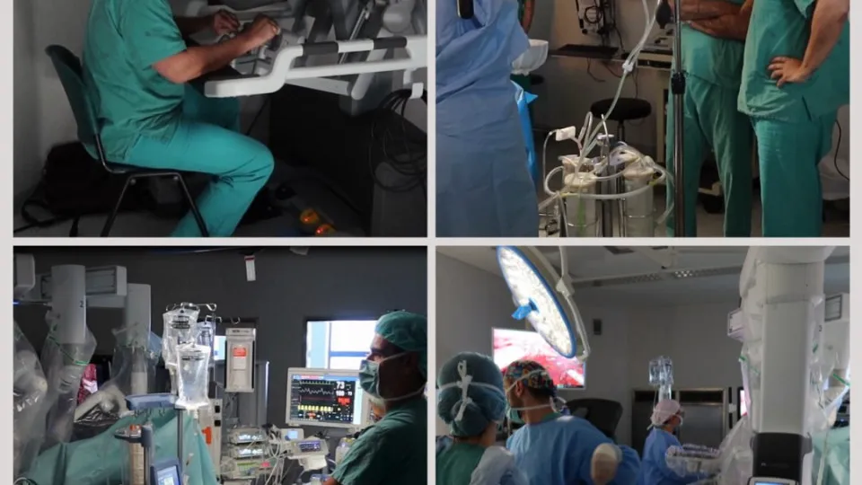 primeiro transplante hepático de dador vivo totalmente robótico realizado em Portugal