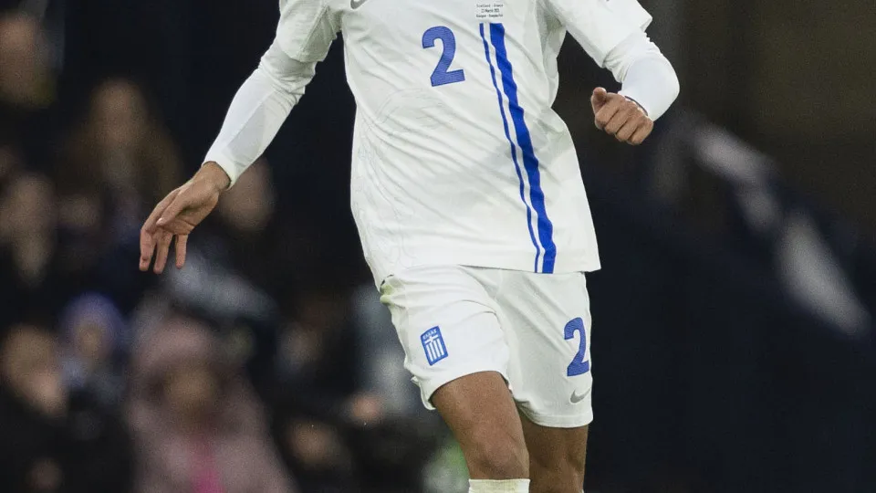 GLASGOW, SCOTLAND - MARCH 23: Greece's Giorgos Vagiannidis in action during a UEFA Nations League 2024/25 League A/B Play-Off Second Leg match between Scotland and Greece at Hampden Park, on March 23, 2025, in Glasgow, Scotland. (Photo by Craig Foy/SNS Gr