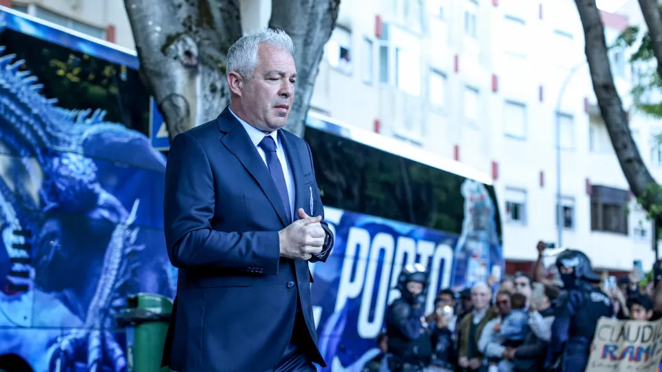 Jorge Costa is the football director of FC Porto before the Liga Portugal Betclic match between Estrela da Amadora and FC Porto at Estadio Jose de Gomes in Amadora, Portugal, on April 26, 2025. (Photo by Valter Gouveia/NurPhoto via Getty Images)