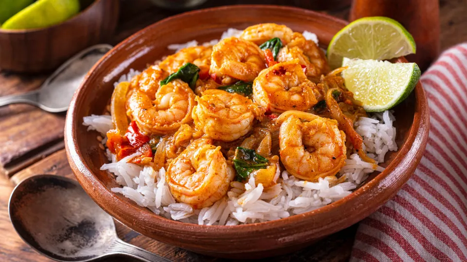 Caril de gambas