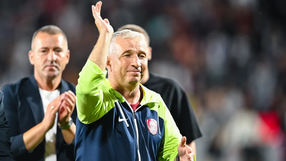 Dan Petrescu is present during the match between CFR 1907 Cluj (ROU) and FC Lugano (SUI) in Cluj-Napoca, Romania, on July 31, 2025, at the Dr Constantin Radulescu Stadium. (Photo by Flaviu Buboi/NurPhoto via Getty Images)