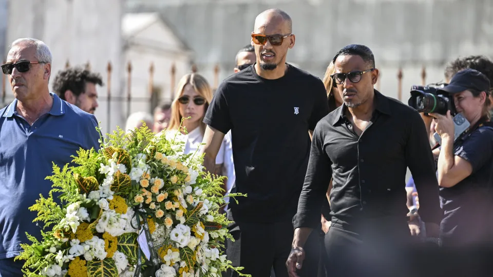 GONDOMAR, PORTUGAL - JULY 4: Fabinho ex-player of Liverpool FC at a public wake held for Diogo Jota and his brother Andre Silva at the Capela da Ressurreicao on July 4, 2025 in Gondomar, Portugal. Diogo Jota was a professional football player for Liverpoo