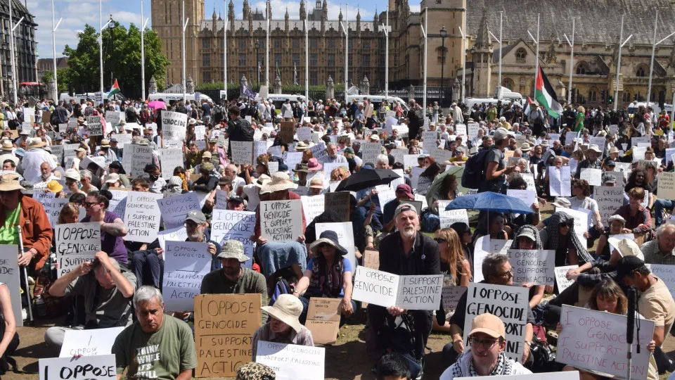 protesto pela Palestina