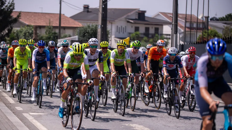 Action occurs during the second stage of the 86 Volta de Portugal em Bicicleta in Fafe, Portugal. (Photo by Miguel Lemos/NurPhoto via Getty Images)