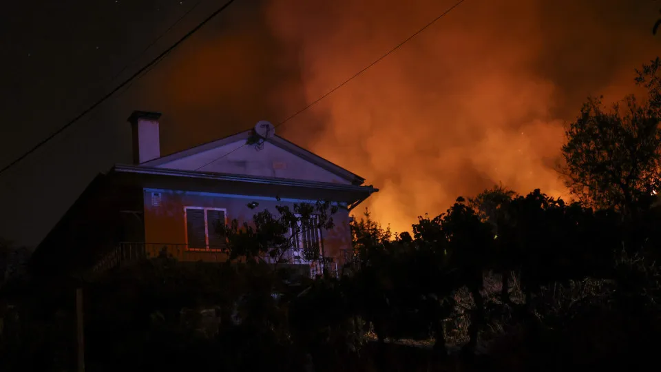Incêndio em Trancoso Portugal 