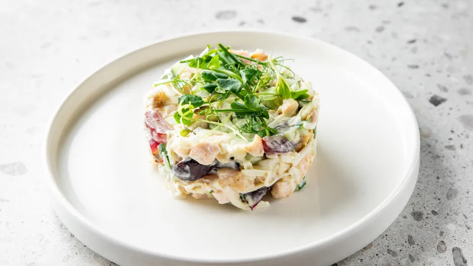 Salada de salmão cremosa