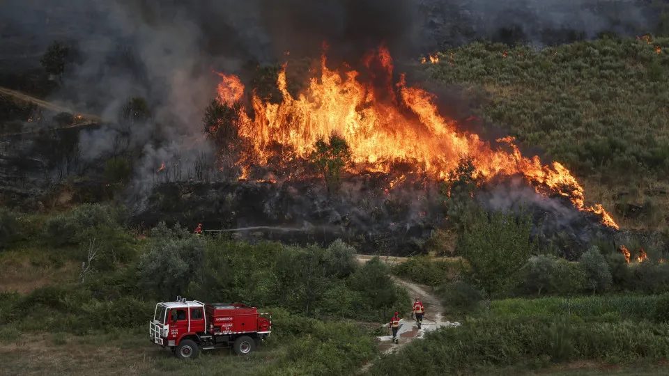 Trancoso, incêndio, carro de bombeiros, fogo