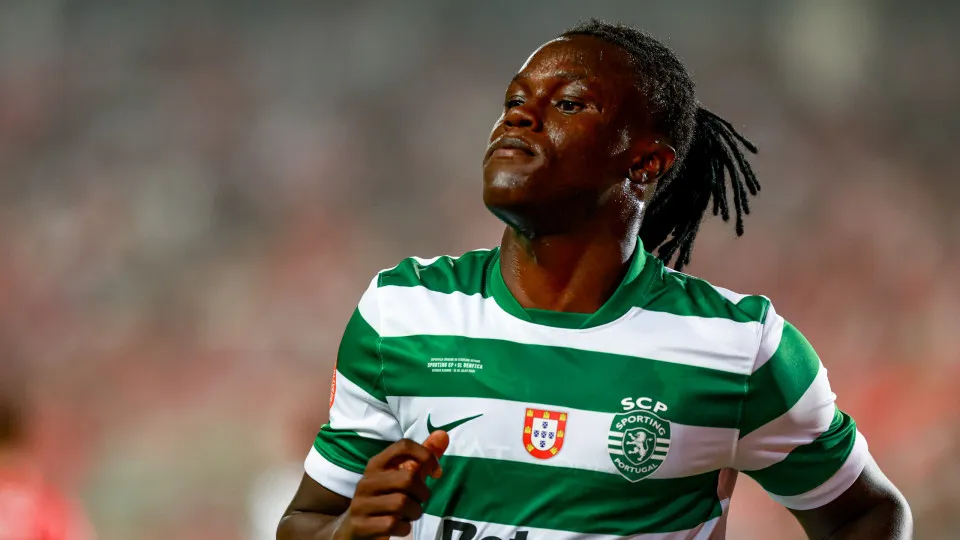 Geovany Quenda plays as a forward for Sporting CP during the Portugal Candido de Oliveira Super Cup final football match at the Estadio Algarve in Faro, Portugal, on July 31, 2025. (Photo by Valter Gouveia/NurPhoto via Getty Images)