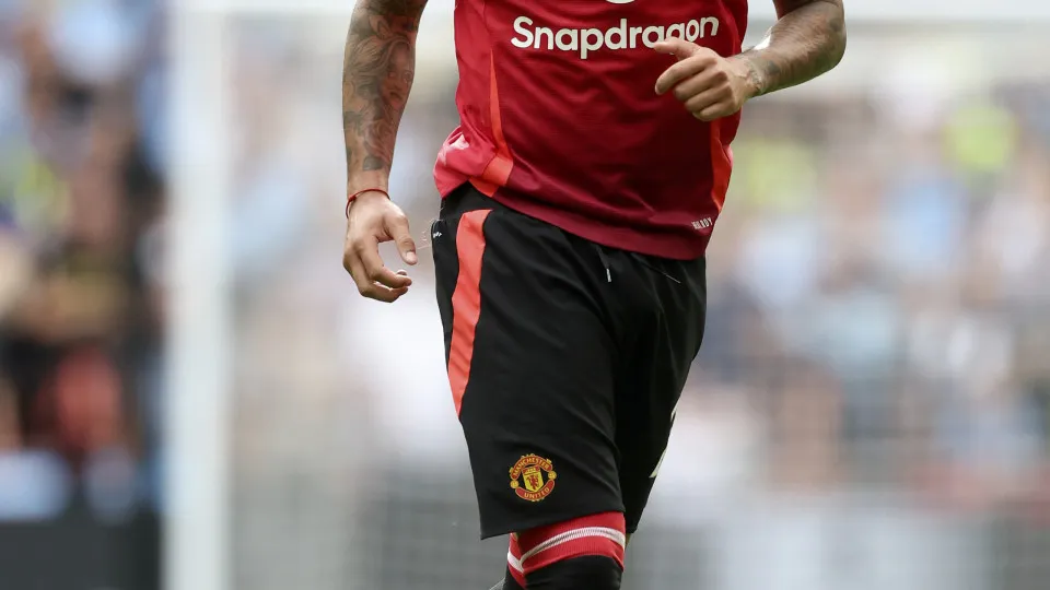 LONDON, ENGLAND - AUGUST 10: Jadon Sancho of Manchester United running during the 2024 FA Community Shield match between Manchester United and Manchester City  at Wembley Stadium on August 10, 2024 in London, England. (Photo by Neal Simpson/Sportsphoto/Al
