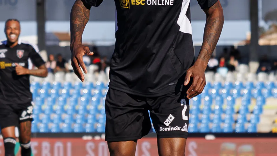 RIO MAIOR, PORTUGAL - MARCH 29: Duplexe Tchamba of Casa Pia AC celebrates his goal during the Liga Portugal Betclic match between Casa Pia AC and Rio Ave FC at Estádio Municipal de Rio Maior on March 29, 2025 in Rio Maior, Portugal. (Photo by Maciej Rogow