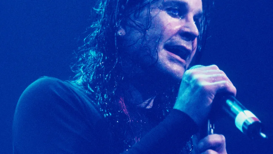 Ozzy Osbourne performing on stage at Sportpaleis, Antwerpen, Belgium, 23rd May 2002. (Photo by Gie Knaeps/Getty Images)