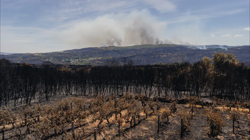 Incêndio na Galiza junto à fronteira com Portugal