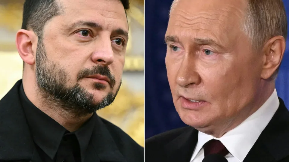 Volodymyr Zelensky, Vladimir Putin, 