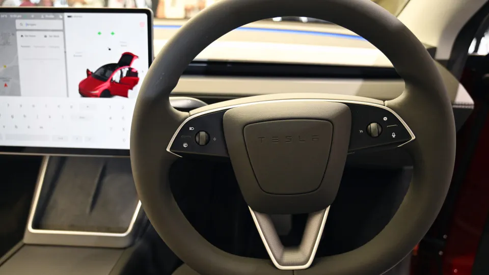 Volante de Tesla Model Y, em Nova Déli