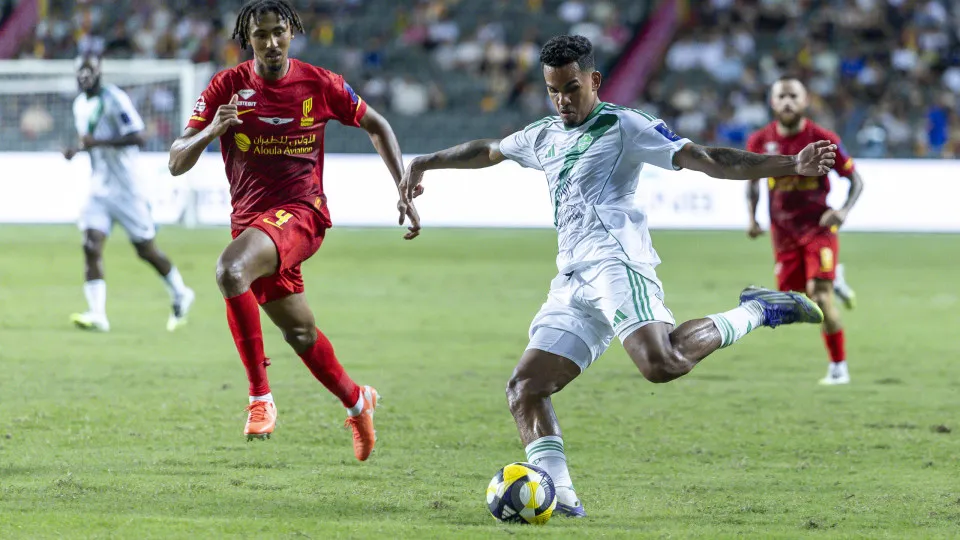 HONG KONG, CHINA - AUGUST 20: Wenderson Rodrigues do Nascimento Galeno, Galeno,  of Al Ahli in action during the Saudi Super Cup semi final between Al-Ahli and Al-Qadsiah at Hong Kong Stadium on August 20, 2025 in Hong Kong, China.  (Photo by Yu Chun Chri