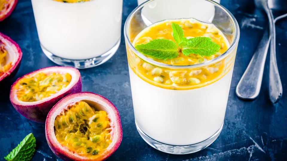 panna cotta de maracujá