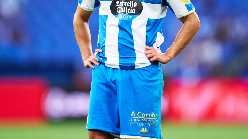 LA CORUNA, SPAIN - AUGUST 09: Yeremay Hernandez of Deportivo La Coruna reacts during the Trofeo Teresa Herrera match between Deportivo La Coruna and Le Havre at Riazor Stadium on August 09, 2025 in La Coruna, Spain. (Photo by Manuel Queimadelos/Quality Sp