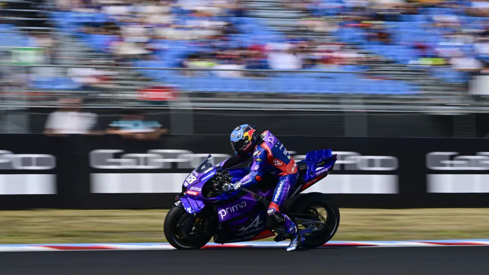 BALATONFOKAJAR, HUNGARY - AUGUST 23: Miguel Oliveira of Portugal riding the Prima Pramac Yamaha (88) during the MotoGP Free Practice 2 session at Balaton Park on August 23, 2025 near Balatonfokajar, Hungary. (Photo by Gold & Goose Photography/Getty Images