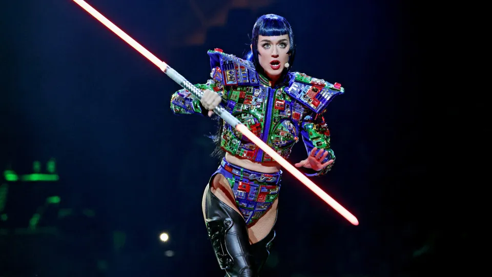 NEW YORK, NEW YORK - AUGUST 11: Katy Perry performs onstage during Katy Perry: The Lifetimes Tour - New York at Madison Square Garden on August 11, 2025 in New York City. (Photo by Kevin Mazur/Getty Images for KP)